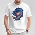Galaxy Backprint Tシャツ 面白い贈り物