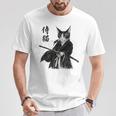 Gatoamurai Guerrero Japonés Ukiyo-E Arte Camiseta unisex Regalos divertidos