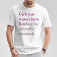 Girls Just Wanna Have Funding X Forcience Research Tシャツ 面白い贈り物