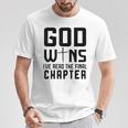 God Wins I 'Ve Read The Final Chapter Christian Faithin God Tシャツ 面白い贈り物
