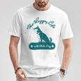 The Happy Life Withhiba Dog かわいい柴犬 黒柴 赤柴 Tシャツ 面白い贈り物
