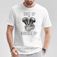 Hd-Twin シャットアップまたはナックルアップ ナックルヘッド レトロ バイカーギア Tシャツ 面白い贈り物