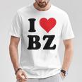 I Heart Bz イニシャル I Love BZ 姓 B Z Tシャツ 面白い贈り物