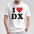 I Heart Dx Initials I Love DX First And Last Name D X Tシャツ 面白い贈り物