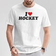 I Heart Hockey Tシャツ 面白い贈り物