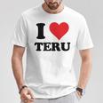I Heart Teru 名 I Love パーソナライズ Tシャツ 面白い贈り物