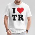 I Heart Tr Initials I Love TR First And Last NameR Tシャツ 面白い贈り物