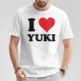 I Heart Yukiファーストネーム I Love パーソナライズ Tシャツ 面白い贈り物