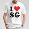 I Heartg イニシャル I LoveG 姓 G Tシャツ 面白い贈り物