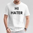 Hi Hater Bye Hater Tシャツ 面白い贈り物