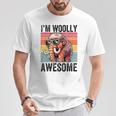 I'm Woolly Awesome 面白い レトロ メンズ レディース キッズ ウーリーマンモス Tシャツ 面白い贈り物
