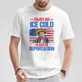 Ice Ice Cold Glass Of Deportation Trump 4Th Of July T-Shirt Unique Gifts