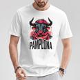 Ilustración Divertida Toroan Fermines De Pamplona Camiseta unisex Regalos divertidos