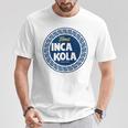 Inca Kola ペルーゴールデンコーラ バブルガム クリームソーダ Tシャツ 面白い贈り物