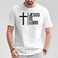 Jesus Is Lord 十字架 信仰 クリスチャン 聖書 神聖 Tシャツ 面白い贈り物