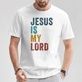Jesus Is My Lord – Christian Faithintage Graphic Tシャツ 面白い贈り物