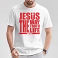 Jesus Is The Way Truth Life クリスチャン 男性 女性 クリスチャン Tシャツ 面白い贈り物