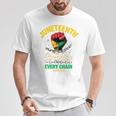 Junenth Breaking Every Chainince 1865 Fist Pride 長袖tシャツ Tシャツ 面白い贈り物