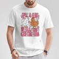 Just A Girl Who Loves Chickens Groovy Chicken Lover Girls T-Shirt Unique Gifts