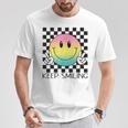 Keepmiling キュート 面白い ハッピー 平和 笑顔 ポジティブ Tシャツ 面白い贈り物