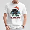 Lab クリスマス ラブラドールレトリバー Yappy Holidays Dog Tシャツ 面白い贈り物