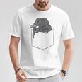 L'éléphant Dans La Poche Drôle D'éléphant De Poche T-Shirt Cadeaux drôles