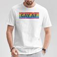 Lgbtq Gay Af Pride Lgbt Ally Rainbow Flag Retrointage Tシャツ 面白い贈り物