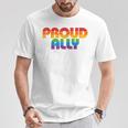 Lgbtq Proud Ally Lesbian Gay Pride Lgbt Ally Rainbowintage Tシャツ 面白い贈り物