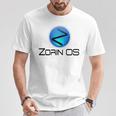 Linux Zorin Os タグラインとロゴ入り オープンソースos Tシャツ 面白い贈り物