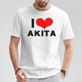 I Love Akita 愛 ハート 秋田 秋田県 日本 お土産 かわいい おしゃれ Tシャツ 面白い贈り物