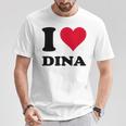 I Love Dina Tシャツ 面白い贈り物
