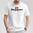 I Love Heart シンガポール Tシャツ 面白い贈り物