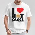I Love Heart ホットケーキ パンケーキ Flapjacks Can Not Lie Foodie Tシャツ 面白い贈り物