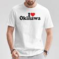 I Love Heart 沖縄ジャパン Tシャツ 面白い贈り物