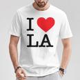 I Love La Top I Heart Los Angeles バケーションギフト Tシャツ 面白い贈り物
