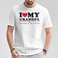I Love My Grandpa I Heart My Grandpa Tシャツ 面白い贈り物