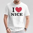 I Love Nice アイ・ラブ・ニース Tシャツ 面白い贈り物