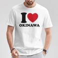 I Love Okinawa アイラブ 沖縄 メンズ 琉球 お土産 旅行 Tシャツ 面白い贈り物