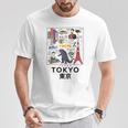 I Love Tokyo Wonderful Tokyo Japan Culture Doodles Graphic Tシャツ 面白い贈り物