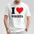 I Love Wiberta Tシャツ 面白い贈り物