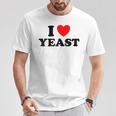 I Love Yeast 面白くてかわいい栄養パン屋フードヌーチファン Tシャツ 面白い贈り物