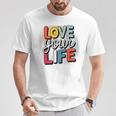 Love Your Life インスピレーション引用シャツ モチベーションアップ Tシャツ 面白い贈り物