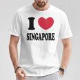 I Loveingapore シンガポールが大好き Tシャツ 面白い贈り物