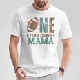 Mama Of The 1 Year Old Football 1St Year Down Birthday Party T-Shirt Personalized Gifts
