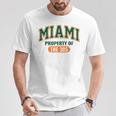 Miami Property 305 ストリートウェア マイアミシティカルチャースタイル Tシャツ 面白い贈り物
