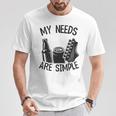 My Needs Areimple Guitars ビール愛好家 ギタリストギター Tシャツ 面白い贈り物