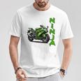 Ninjaオートバイスポーツバイク 長袖tシャツ Tシャツ 面白い贈り物