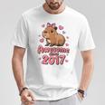 Niños Niños De Capibara De 8 Años Para Niñas Fiesta De 8 Cumpleañ Camiseta unisex Regalos divertidos