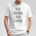 No Beer No Life ノービアーノーライフ ビール おもしろ かわいい Tシャツ 面白い贈り物