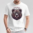 メンズ Papa Bear Face サングラス Papa Bear Lover 父の日 Tシャツ 面白い贈り物